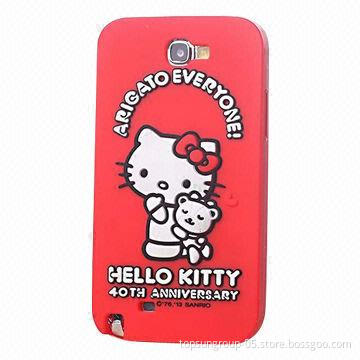 For Samsung Note 3 Hello Kitty Leather Case Cover, TPU Material